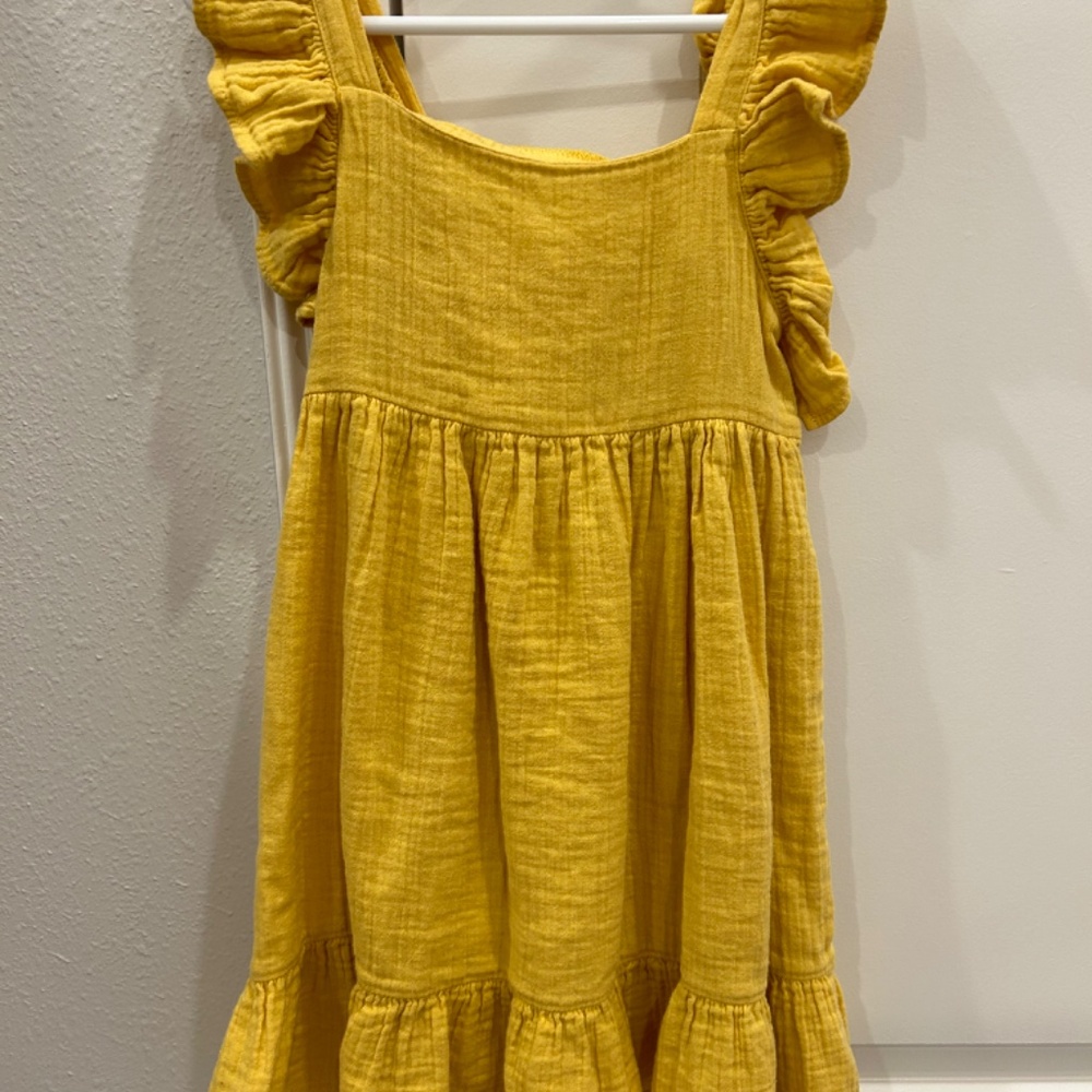CAT & JACK Gently Worn Girls ruffle short sleeve dress